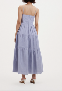 Elegante Vestido Midi con Tirantes Finos, Corte en A, Holgado, Color Sólido, Informal, de Verano, de Algodón, para Mujer, Fabricante de Vietnam - Product Image 2