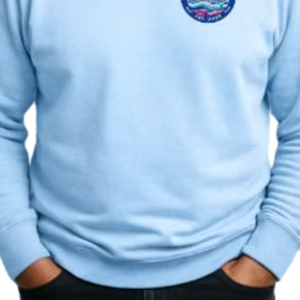 เสื้อสเวตเชิ้ตปักลายสีฟ้าสำหรับผู้ชาย เสื้อแขนยาวลำลอง สตรีทแวร์สำหรับทุกวัน เสื้อผ้าสไตล์ไลฟ์สไตล์ที่สวมใส่สบาย - Product Image 5