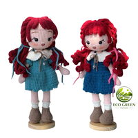 Muñeco de Ganchillo Creativo, Amigurumi, Juguete de Peluche, Estilo de Dibujos Animados, Muñeco de Hilo Creativo para Niñas, Regalo Navideño, Venta al por Mayor, Hecho a Mano