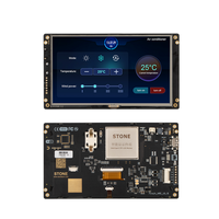 STONE 7 pulgadas 800*480 resolución HMI UART Serial Touch Display Tft Lcd Panel módulo clase comercial STWI070WT-01