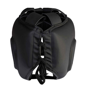 Martial Arts Leather Breathable Adult Boxing <b>Head</b> Guard Face Protector for Fight <b>Training</b> - Product Image 6