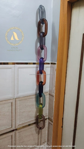 Customized Modern Acrylic Chain Wall Accents Handmade Modern <b>Ornamental</b> Resin Hanging for Home Decor Diwali Festival Ready - Product Image 3