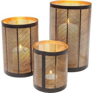 Elegante Portavelas de Metal con Diseño de Patrón Intrincado para Ideas de Decoración de Hogar de Lujo - Product Image 1