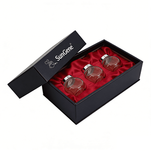 Custom Healthcare Retail Packaging <b>Box</b> with <b>Recycled</b> Materials Embossing Magnetic Foldable Rigid Boxes for Glass Bottles - Product Image 1