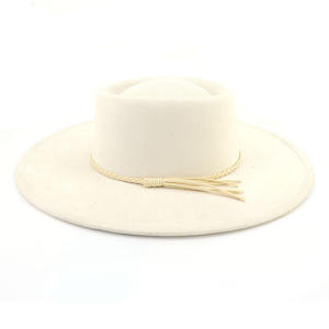 Fashion Polyester Fedora <b>Hat</b> for Women Men Classic Character Casual <b>Flat</b> Wide Brim Jazz Cap - Product Image 5