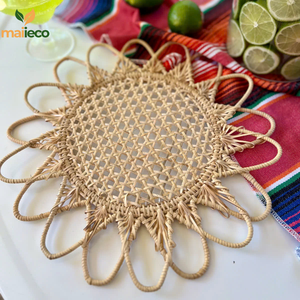 Napperons ronds tissés en rotin naturel jonc de mer Napperons en jute fabriqués au Vietnam pour tables à manger Tapis et coussinets - Product Image 5