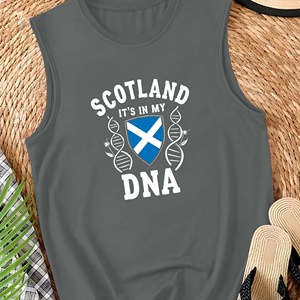 Chaleco Casual de Punto para Mujer, en Spandex/Poliéster, con Cuello Redondo y Logotipo 'SCOTLAND IT'S IN MY DNA' en la Parte Delantera, para Conjuntos Elegantes - Product Image 2