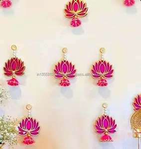 Multi Color Lotus Wall Hanging Wedding Favor Festival Home Decor Item Handmade Backdrop Lotus Toran