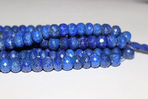 Lapis naturel à facettes rondelle pierres précieuses naturelles 9-11mm brins 16 pouces pour la fabrication de bijoux - Product Image 4