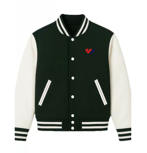 Chaqueta Varsity de Contraste para Hombre, Corte Regular, Estilo Letterman, Chaqueta Deportiva de Algodón y Poliéster, Ropa Casual de Invierno, para Gimnasio, Entrenamiento y Fitness - Product Image 4