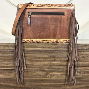 Manufacturer New Arrival Hot Selling Hand Tooled Leather Fashion Western Handbags Custom Luxury Designer Fringe Purse for Women - Product Image 5