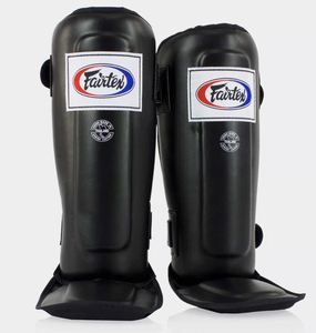สนับแข้งแฟร์เท็กซ์ มวยไทย MMA คิกบ็อกซิ่ง รุ่นใหม่เอี่ยม - ป้องกันระดับมืออาชีพ โครงโลหะหุ้มหนัง ปรับระดับได้ ออกแบบตามสั่ง - Product Image 1