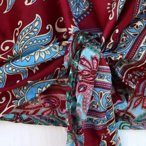 มาใหม่พิมพ์ผ้าไหมห่อด้านบนสําหรับฤดูร้อนสวมใส่แขนระฆังพืชยอดนิยมชุดสําหรับผู้หญิง - Product Image 3