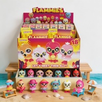 Figurines de collection Flamant rose de plage d'été, mini-jouets oiseaux en PVC, boîte surprise œuf mystère, cadeau pour enfants, figurines de dessin animé personnalisées