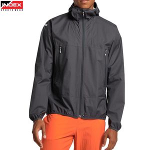 Veste coupe-vent tendance pour homme, respirante, à séchage rapide, avec capuche et fermeture éclair, pour la salle de sport, la course à pied, la randonnée, le style décontracté et urbain - Product Image 1