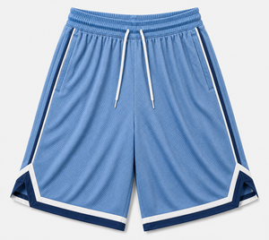 Shorts de basket-ball gris personnalisés, shorts d'entraînement athlétiques, shorts de sport en polyester respirant, shorts de gym - Product Image 2