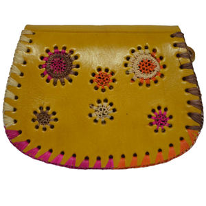 Biyadina Store Premium piel de becerro cuero Kilim bolsa de viaje monedero oro elegante cierre de cremallera cuero genuino accesorio de moda - Product Image 1