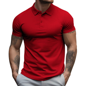 Polos décontractés pour hommes, très demandés, avec logo personnalisé, qualité supérieure, couleur unie, écologiques, polos épais - Product Image 3