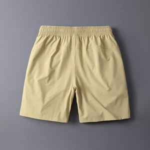 Men's Solid Color Quick Dry Oxford Fabric Drawstring Bermuda Shorts with Pockets Casual Wear - Product Image 3