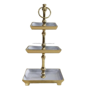Superventas soporte de pastel de madera de hierro rústico de dos niveles para fiestas de Navidad precios especiales para herramienta de pasteles de fiesta caliente - Product Image 3