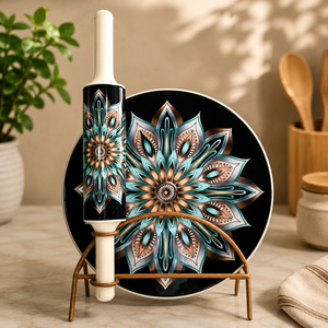 Rodillo de Masa de Madera Chakla Belan de Falah International, Tabla para Amasar Roti, Utensilios de Cocina, Proveedor ODM - Product Image 3