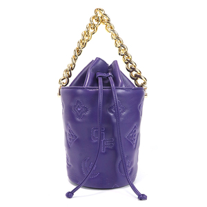 Bolso de Mano Elegante y Versátil para Mujer, Color Morado Sólido, con Costuras en Relieve, Cierre con Cordón, para Uso Diario - Product Image 3