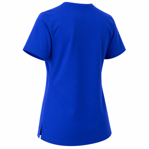 Haut de blouse médicale personnalisé pour femme, col en V, manches courtes, multi-poches, uniforme médical, chemise d'infirmière, couleur unie, haut de blouse médicale pour femme - Product Image 6