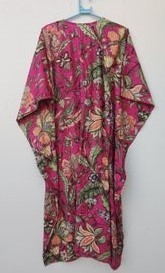 Kaftan en coton pour femme, imprimé floral, sans manches, robe longue en viscose et polyester, tenue décontractée d'été, tissu doux tissé, lavage à la main - Product Image 6