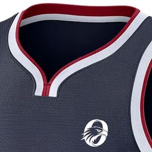 <b>Navy</b> Red Basketball Jersey for Men Sleeveless Athletic Team Uniform Lightweight Sportswear Breathable Competition Game Training - Product Image 3