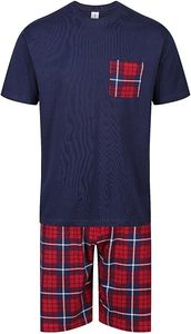 Men's Black Solid Pocket Breathable Polyester T-Shirt <b>Set</b> Red Checkered Shorts Polo Casual <b>Knitted</b> Summer Wear - Product Image 5
