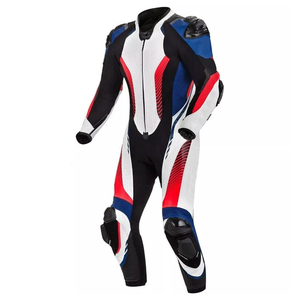 Combinaison de moto en cuir véritable avec logo personnalisé pour homme, haute qualité, protection, vêtements de course automobile, ensemble de combinaison en cuir. - Product Image 4