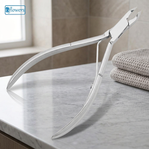 คีมตัดหนังทำจากสแตนเลสพร้อมกล่อง PVC ลายดอกไม้อุปกรณ์ทำเล็บ - Product Image 2