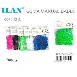 Elastici Ilan per lavori manuali, 300 pezzi, colori assortiti - Product Image 3