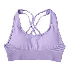 Soutien-gorge respirant et écologique pour femme avec logo frontal, maintien élevé, extensible dans quatre directions, idéal pour le yoga, la course et l'entraînement - Product Image 3