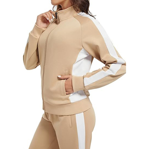 Everywhere Stand Collar Tracksuit Women Nylon Spandex Blend <b>Utility</b> Style Multi Pocket <b>Jacket</b> Cargo Pants Set - Product Image 4