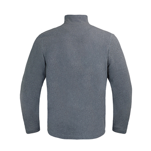 Custom Gray Polar Fleece <b>Men's</b> Jacket <b>Men's</b> Fleece Full Zip <b>Warm</b> Thick Winter Casual Parka <b>Coat</b> for <b>Men</b> Polyester - Product Image 2