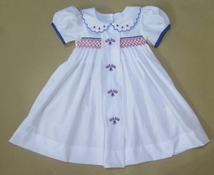 Colección de Ropa para Bebés con Bordado de la Bandera Americana, Patriótica para el 4 de Julio, Prendas de Herencia para Niñas, 100% Algodón Ecológico y Transpirable - Product Image 1