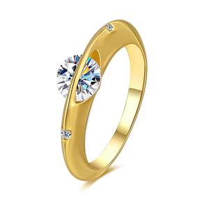 แหวนเงินแท้ 925 ทรงกลม ประดับเพชรเม็ดเดี่ยว ดีไซน์โค้งรูปอินฟินิตี้ ประดับคริสตัลคู่ ทรงโมเดิร์น แบบโอเพ่นเซ็ต - Product Image 4