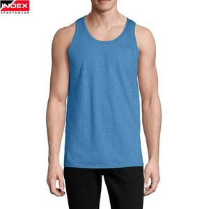 Camiseta sin Mangas para Hombre INDEX, Cuello Redondo, Color Sólido, Tejido Transpirable, Ropa Deportiva Informal, Verde Menta - Product Image 5