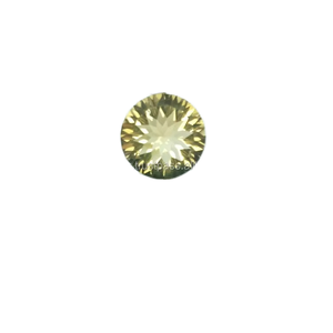 Pierre de citrine naturelle ronde de 10 mm, coupe concave fantaisie - Product Image 1