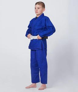 Kimono de judo bleu pour garçons, 100% coton respirant, coupe classique pour les enfants, pratique des arts martiaux - Product Image 2