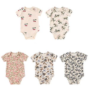 Vêtements pour bébés en coton biologique Combinaison pour nouveau-né Combinaison d'été pour bébé - Product Image 5
