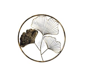 Arte de Pared con Diseño de Hojas Metálicas Hechas a Mano, Ideal para Decoración de Dormitorios, Salas de Estar y Oficinas - Product Image 5