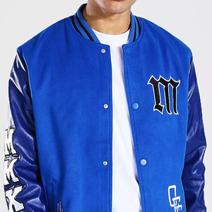 Formal Varsity <b>Jacket</b> Front Logo Breathable Windproof Stand Collar Polyester/Cotton Reflective Customizable Colors Designs <b>Men's</b> - Product Image 2