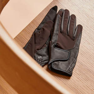 Guantes de equitación de piel de oveja auténtica, profesionales, con pantalla táctil, transpirables, ecológicos, con impresión por transferencia de calor - Product Image 6