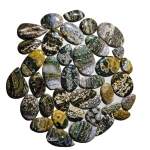 AAA+ Piedras Preciosas Sueltas de Jaspe Oceánico Natural de Alta Calidad, Mezcla de Formas, Cabujón, Colgante, Anillo, Collar, para Fabricación de Joyería, 20-45 mm, 8-12 g - Product Image 6