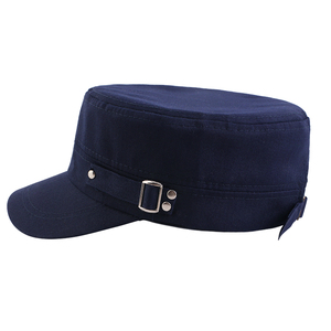 Navy Cotton Baker <b>Boy</b> Cadet Hat Adjustable Silver Buckle Newsboy <b>Cap</b> for Men Women - Product Image 1