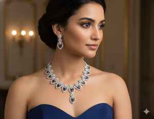 Ensemble de colliers en laiton de créateur pour femmes, avec boucles d'oreilles résistantes à la rouille, pour tenues de fête, style décontracté et accessoires de mode (vente en gros) - Product Image 4