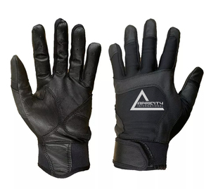Gants de frappe de baseball de qualité supérieure en cuir véritable, paume rembourrée antidérapante, fermeture auto-agrippante, gants d'entraînement pour adultes, impression personnalisée - Product Image 1