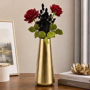 Vase à fleurs en laiton fait main |   Vase décoratif en métal pour la décoration de la maison |   Centre de table moderne |   Vases en laiton en gros pour hôtels - Product Image 5